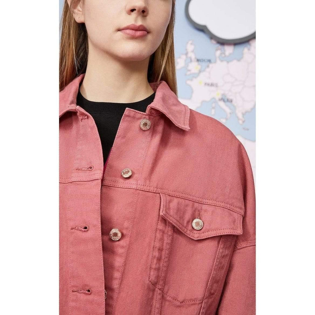 loose short denim jacket