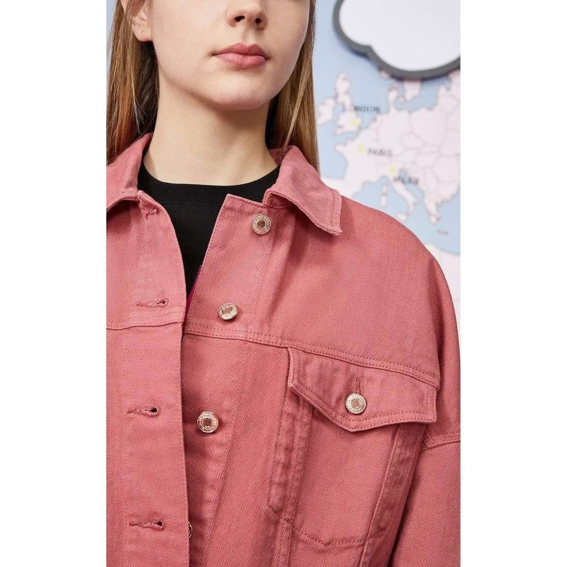 loose short denim jacket