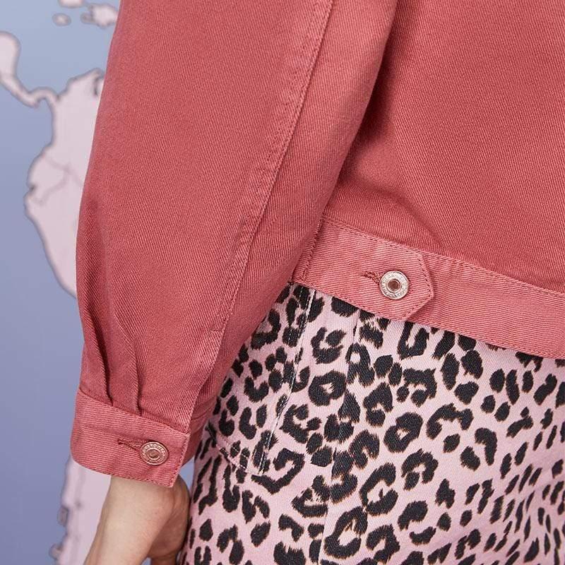 loose short denim jacket