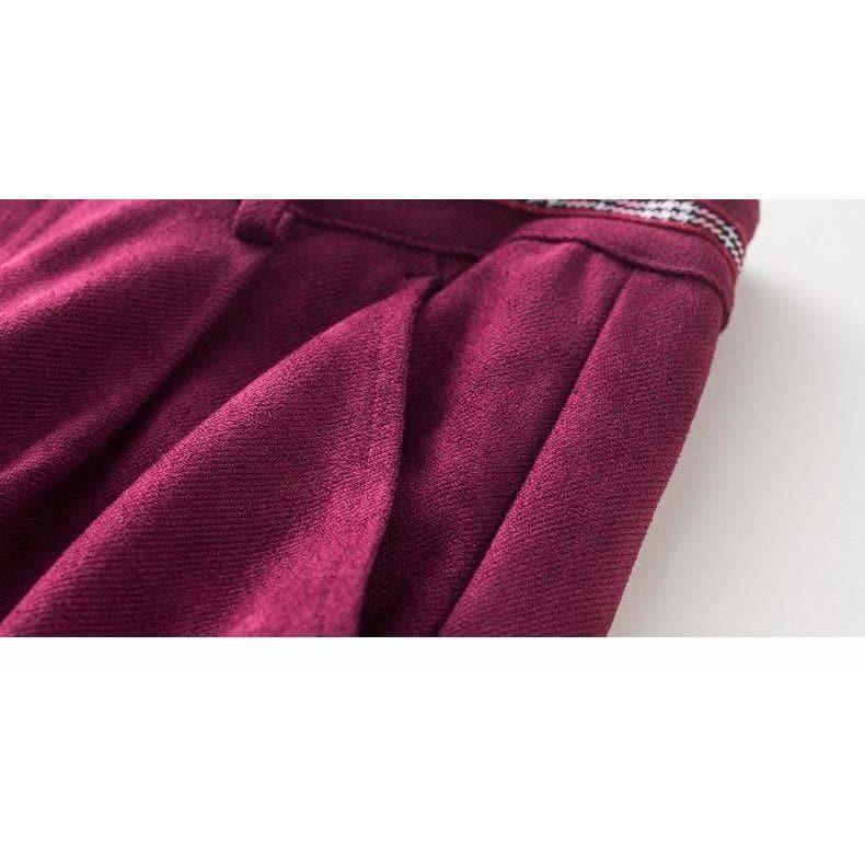 velvet high waist pants