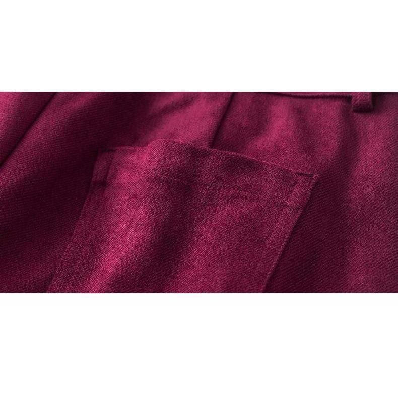 velvet high waist pants