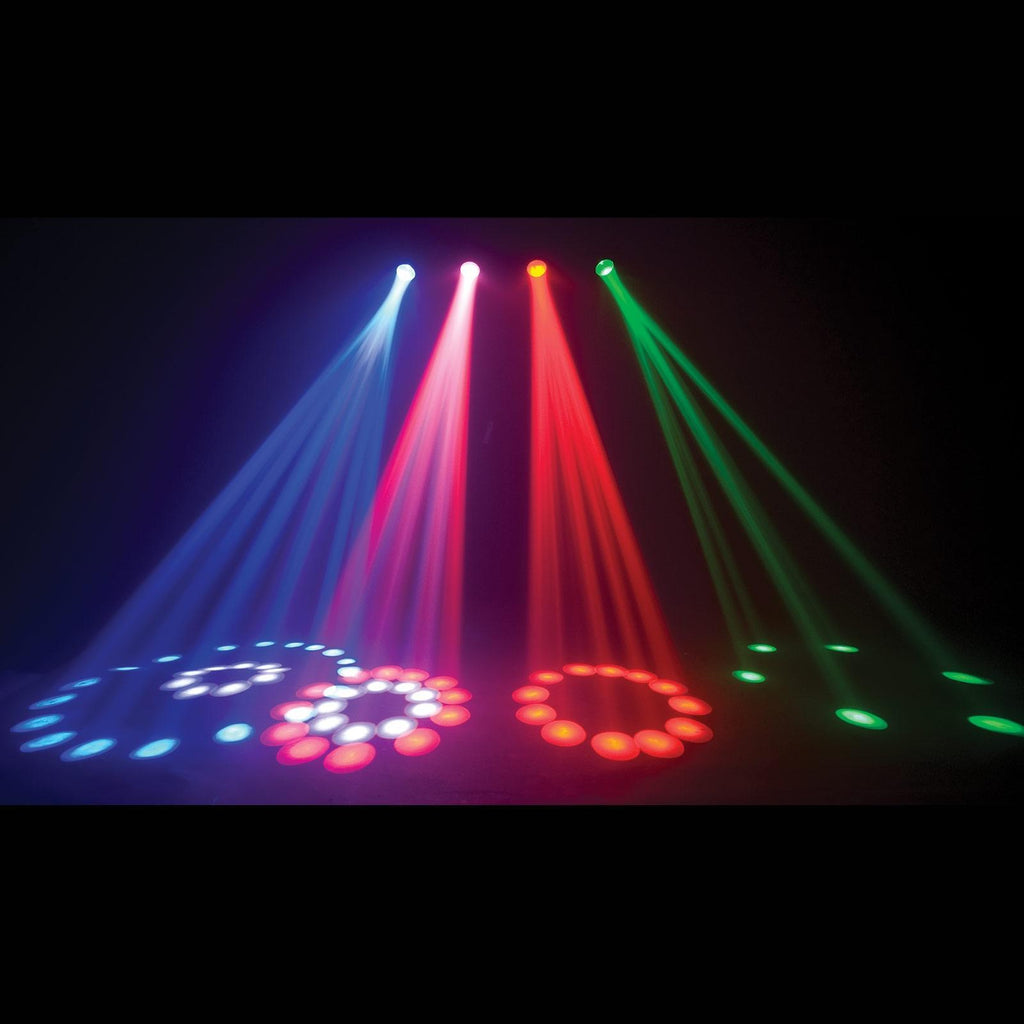Chauvet DJ 4PLAY 2 RGBW LED Effect Light System with Hurricane 700 Fog Machine Package