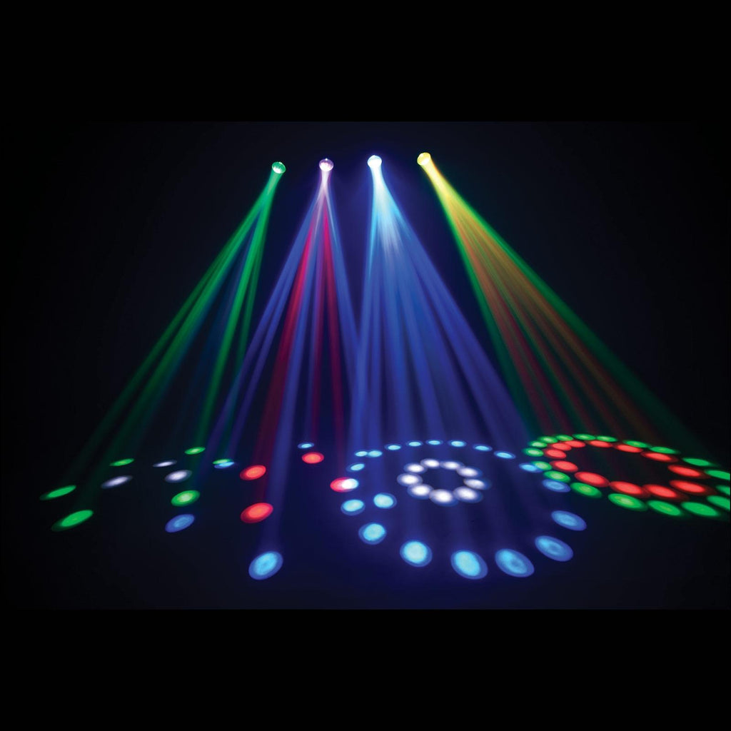 Chauvet DJ 4PLAY 2 RGBW LED Effect Light System with Hurricane 700 Fog Machine Package