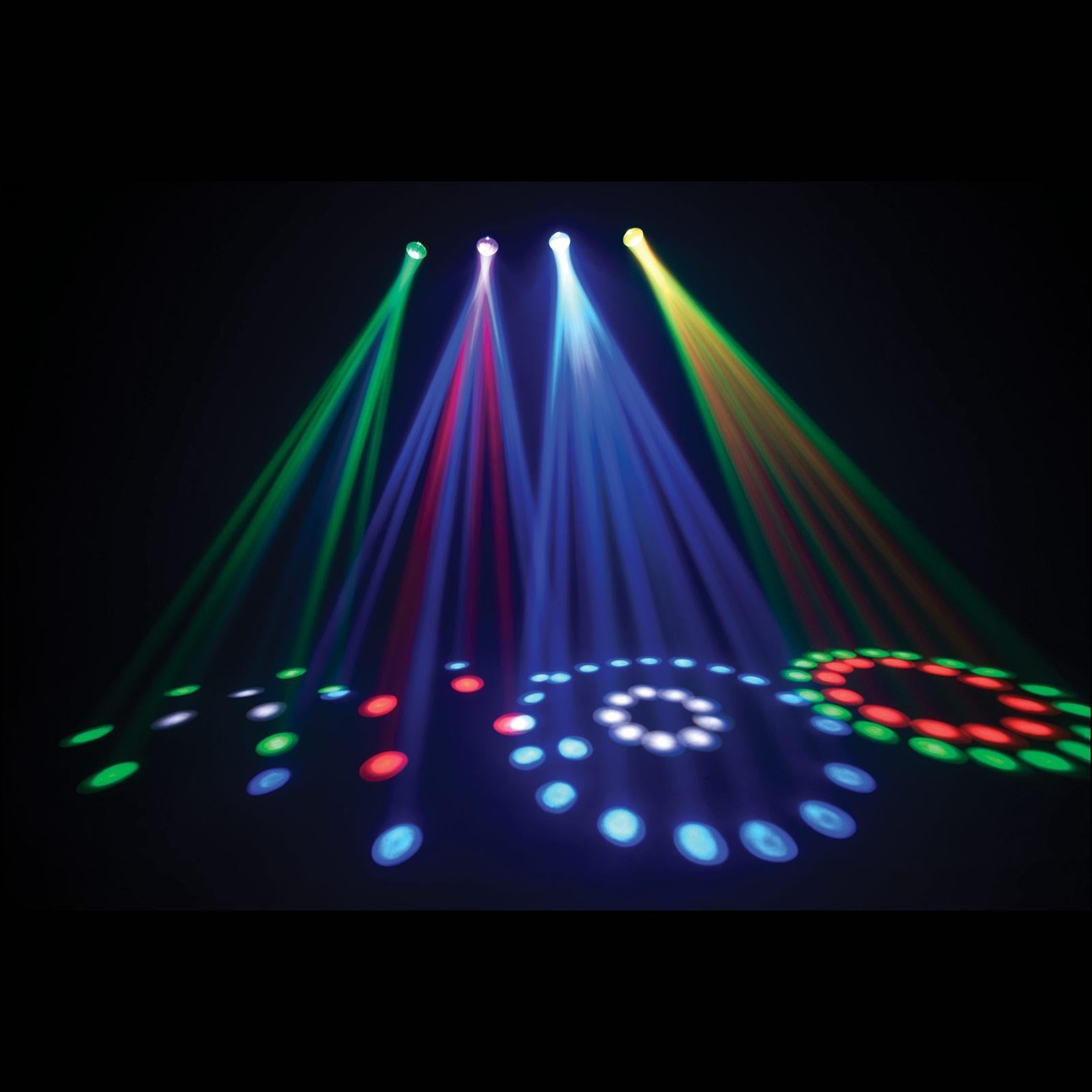Chauvet DJ 4PLAY 2 RGBW LED Effect Light System with Hurricane 700 Fog Machine Package