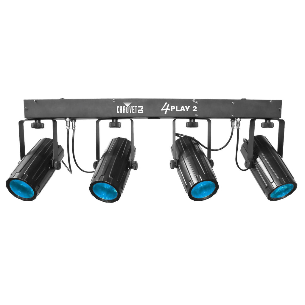 Chauvet DJ 4PLAY 2 RGBW LED Effect Light System with Hurricane 700 Fog Machine Package