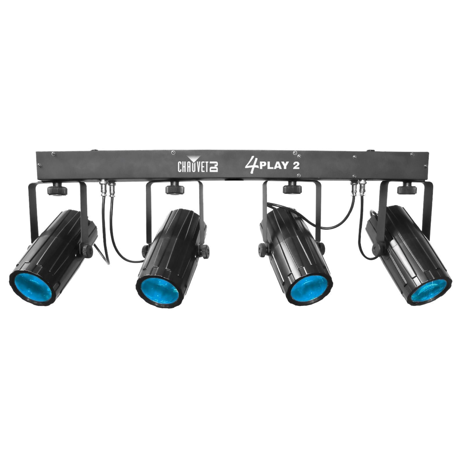 Chauvet DJ 4PLAY 2 RGBW LED Effect Light System with Hurricane 700 Fog Machine Package