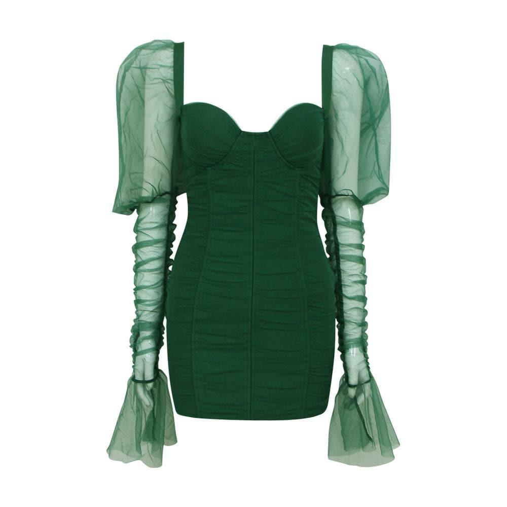 mesh bodycon elegant dress