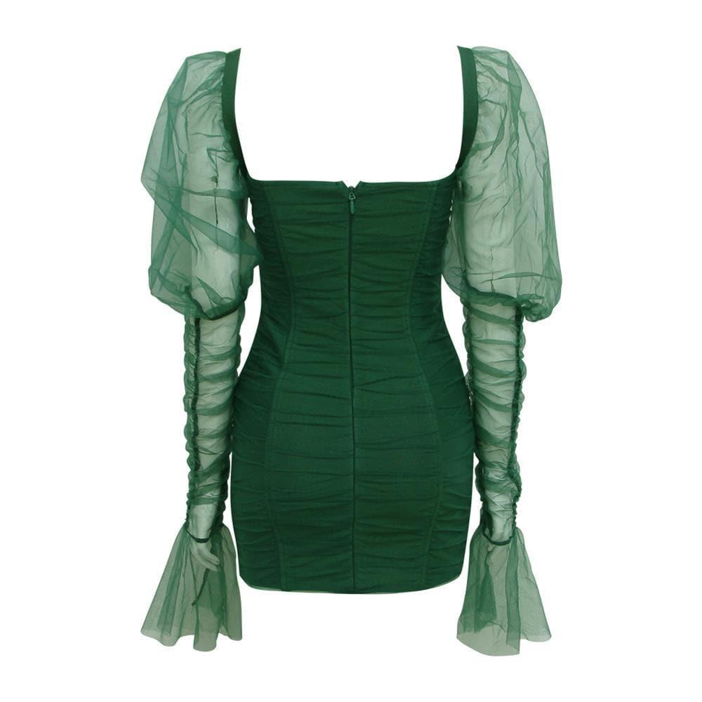 mesh bodycon elegant dress