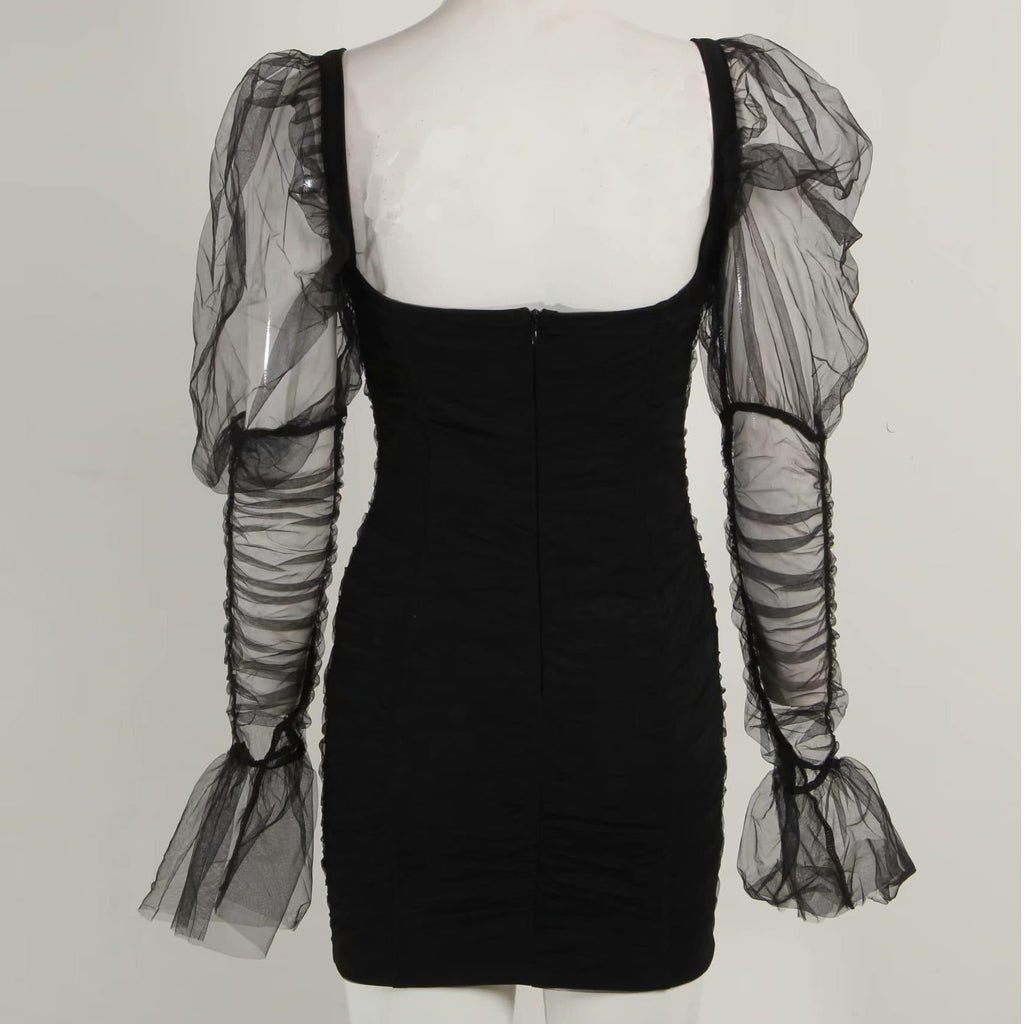 mesh bodycon elegant dress