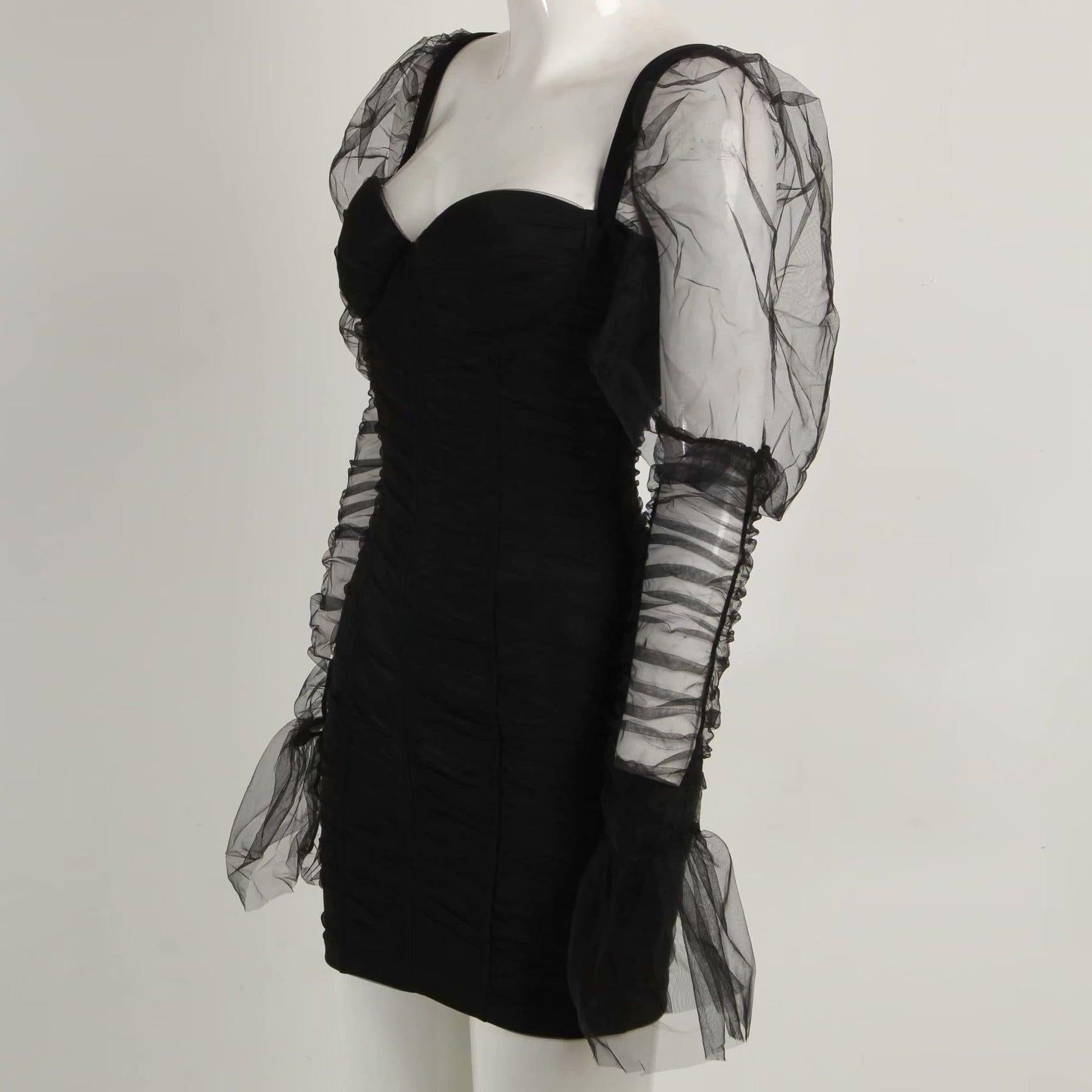 mesh bodycon elegant dress
