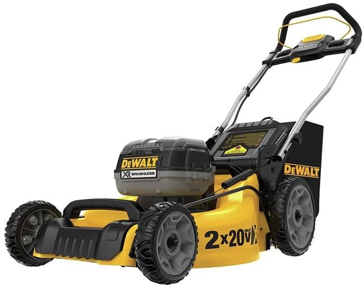 DEWALT DCMW220W2 2X20V MAX Brushless Lithium-Ion 20 in. Cordless Lawn Mower (8 Ah)