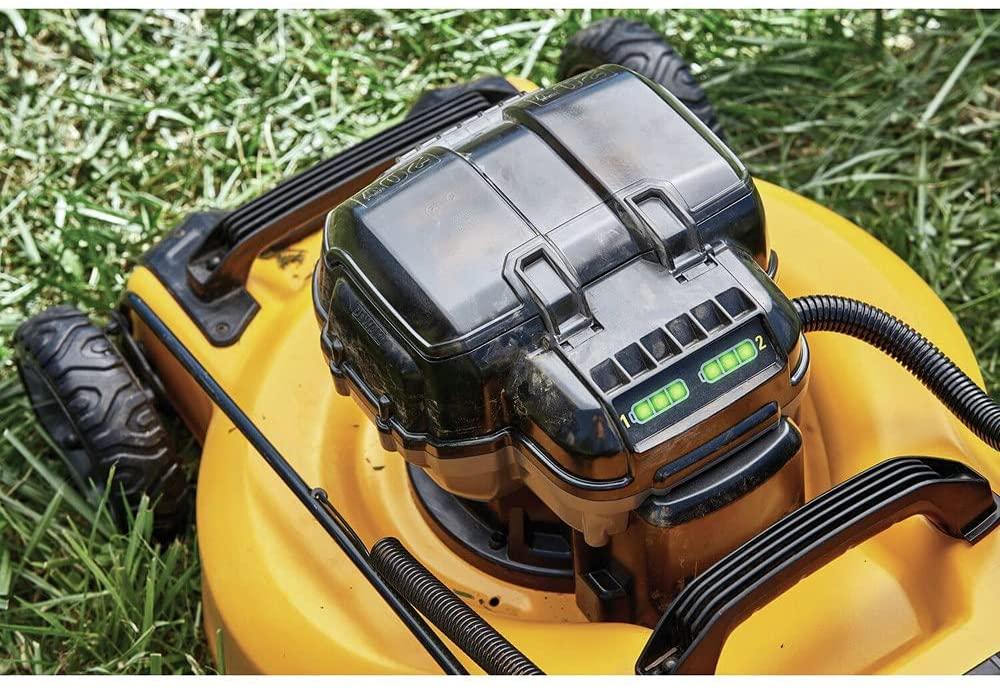 DEWALT DCMW220W2 2X20V MAX Brushless Lithium-Ion 20 in. Cordless Lawn Mower (8 Ah)