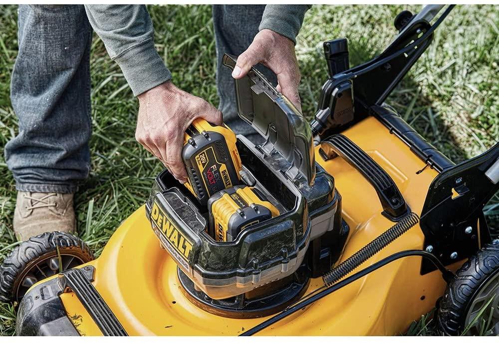 DEWALT DCMW220W2 2X20V MAX Brushless Lithium-Ion 20 in. Cordless Lawn Mower (8 Ah)