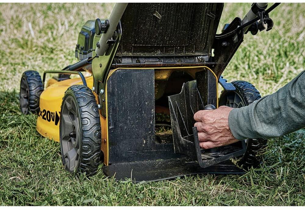 DEWALT DCMW220W2 2X20V MAX Brushless Lithium-Ion 20 in. Cordless Lawn Mower (8 Ah)