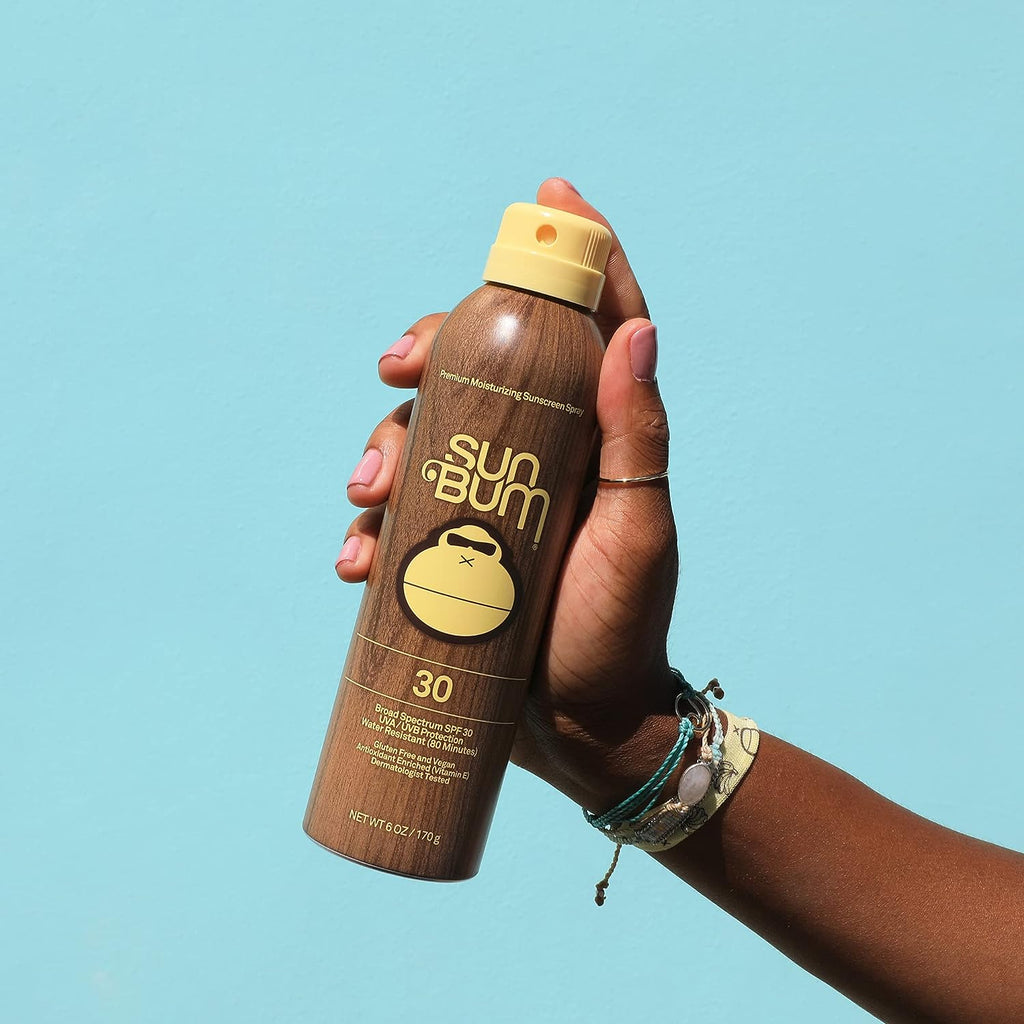 Sun Bum Original SPF 30 Sunscreen Spray |Vegan and Hawaii 104 Reef Act Compliant (Octinoxate &amp; Oxybenzone Free) Broad Spectrum Moisturizing UVA/UVB Sunscreen with Vitamin E | 6 oz