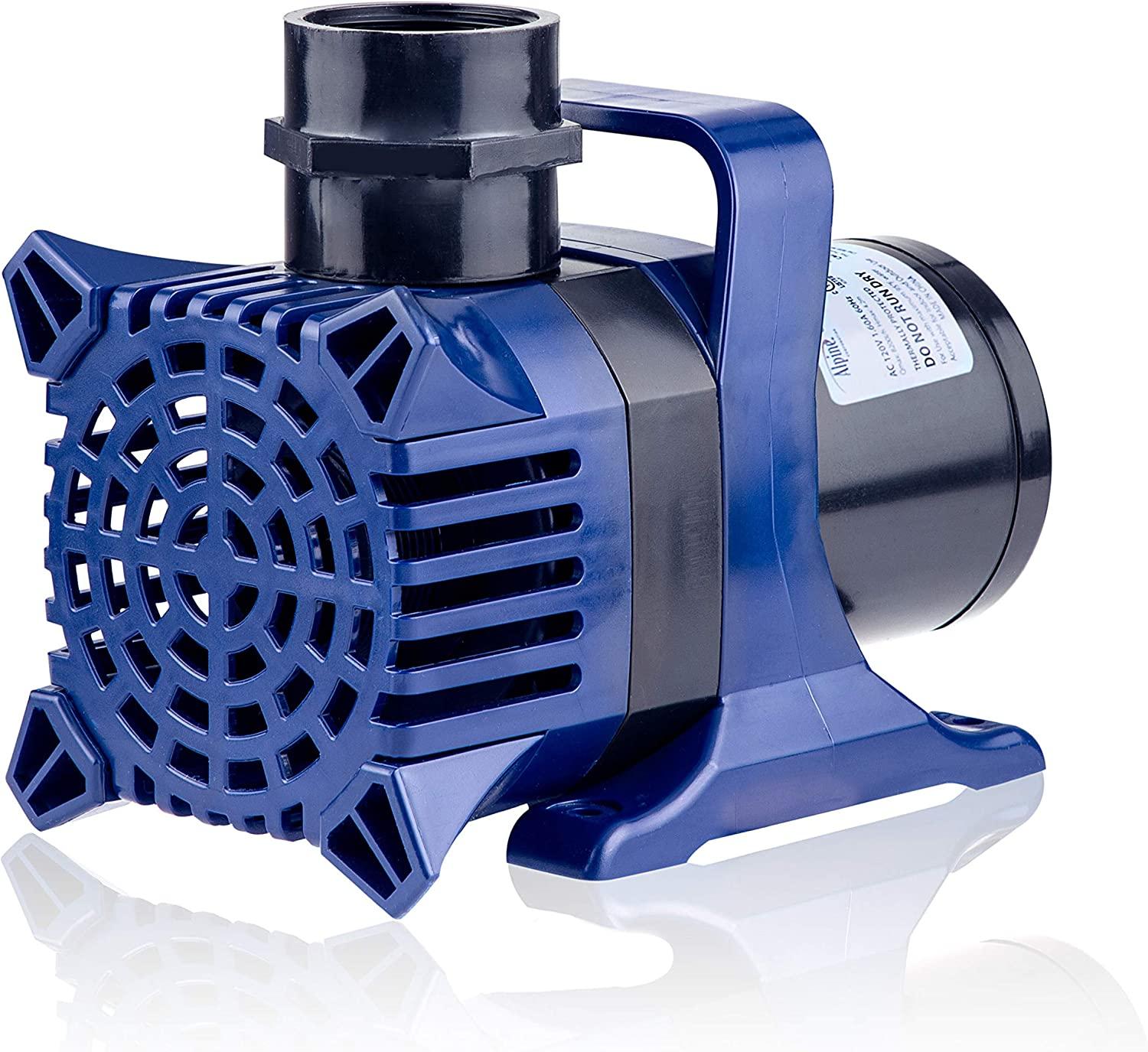 Alpine Corporation Alpine PAL2100 Cyclone Pump-2100 GPH-for Fountains, Waterfalls, and Water Circulation Pond Pump, 8"L x 5" W x 6"H, Black & Blue