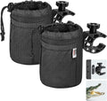 kemimoto ATV/UTV Cup Holder, 2 Pack Oxford Fabric Drink Cup Holder with 0.6"-1.5" Alligator Clamp, Handlebar Cup Holder for Motorcycle, Kayak, Boat, ATV, Bike, Wheelchair, Walker, Scooter, Golf Cart