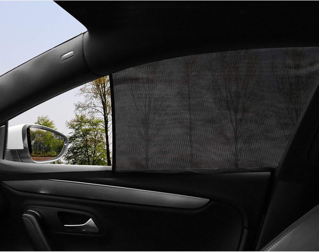REACHTOP Car Window Shade for Front Window Car Side Window Sun Shades Sunshade Car Window Screen Door Covers Mesh Sleeve (2 Pack)