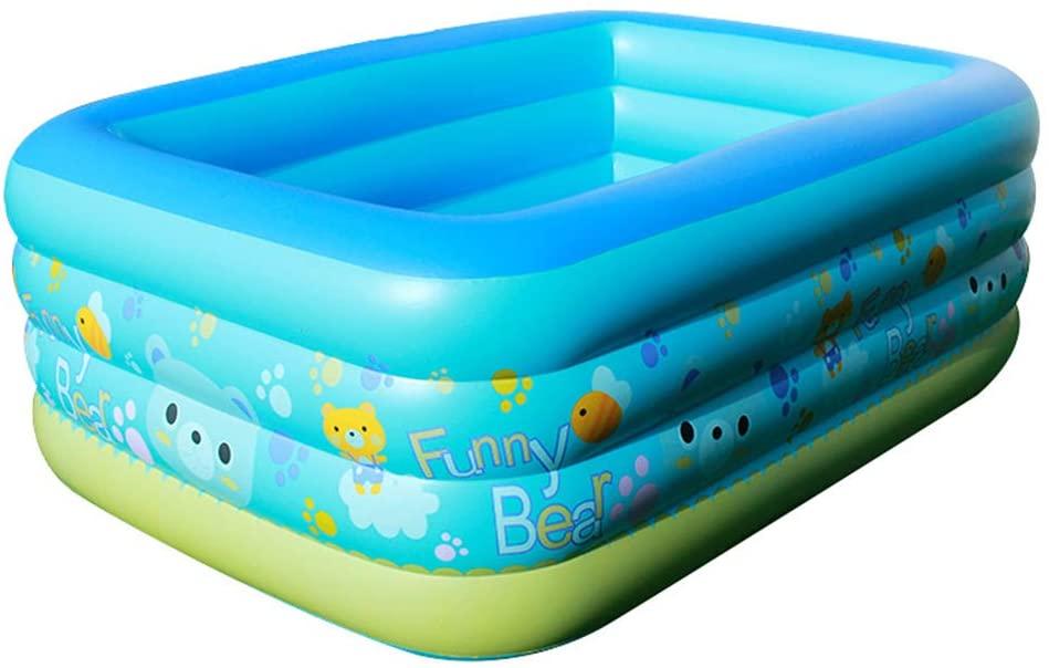 CJF Thicken Swimming Pools - Outdoor Garden Rectangular Inflatable Paddling Pool - for Kids, Adults