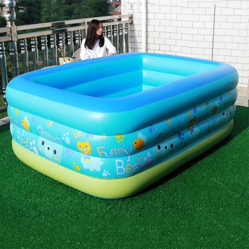 CJF Thicken Swimming Pools - Outdoor Garden Rectangular Inflatable Paddling Pool - for Kids, Adults