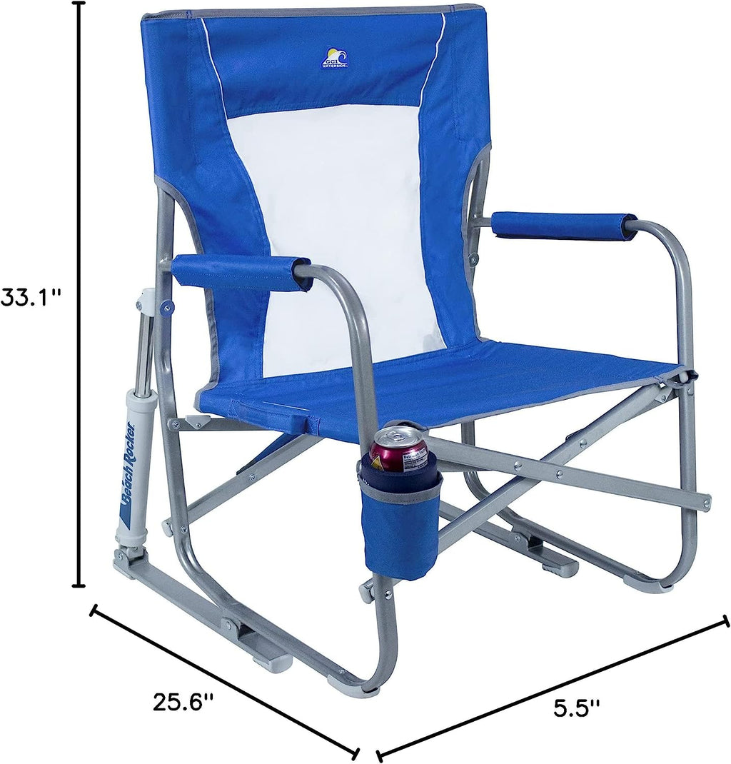 GCI Outdoor Waterside Beach Rocker Folding Beach Chair &amp; Portable Rocking Chair