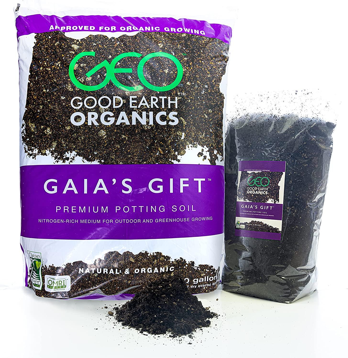 The Good Earth Organics, Gaia's Gift Premium Potting Soil, Organic Potting Soil for Heavy Feeding Plants Like Tomatoes, Hops & More (10 Gallon)