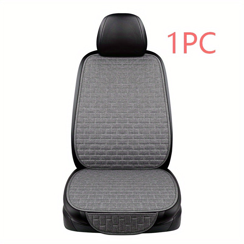 Car Seat Cover Front Set Choose Flax Car Seat Protector Cushion Linen Fabric Car Accessories Universal Size Car Seat Cushion