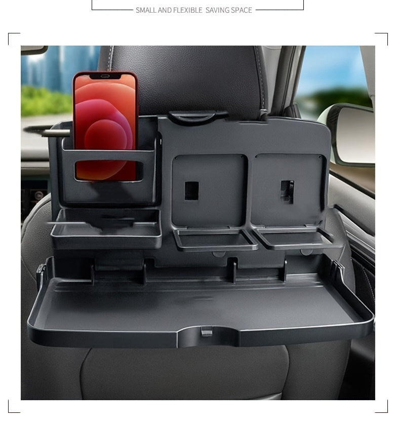 Upgrade Your Car's Interior with this Multifunctional Tray Desk - Perfect for Eating, Drinking, and Storing!