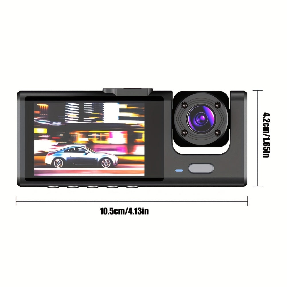 3 Channel Dash Cam For Car Camera 1080P Video Recorder Dashcam Black Box Dual Lens Inside Car DVR Rear View Camera Car Accessory