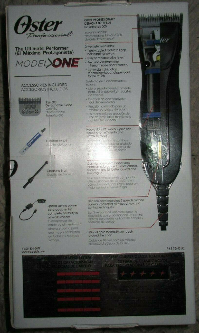 Oster Model One Hair Clipper 10 foot power cord Heavy duty clippers Sealed motor