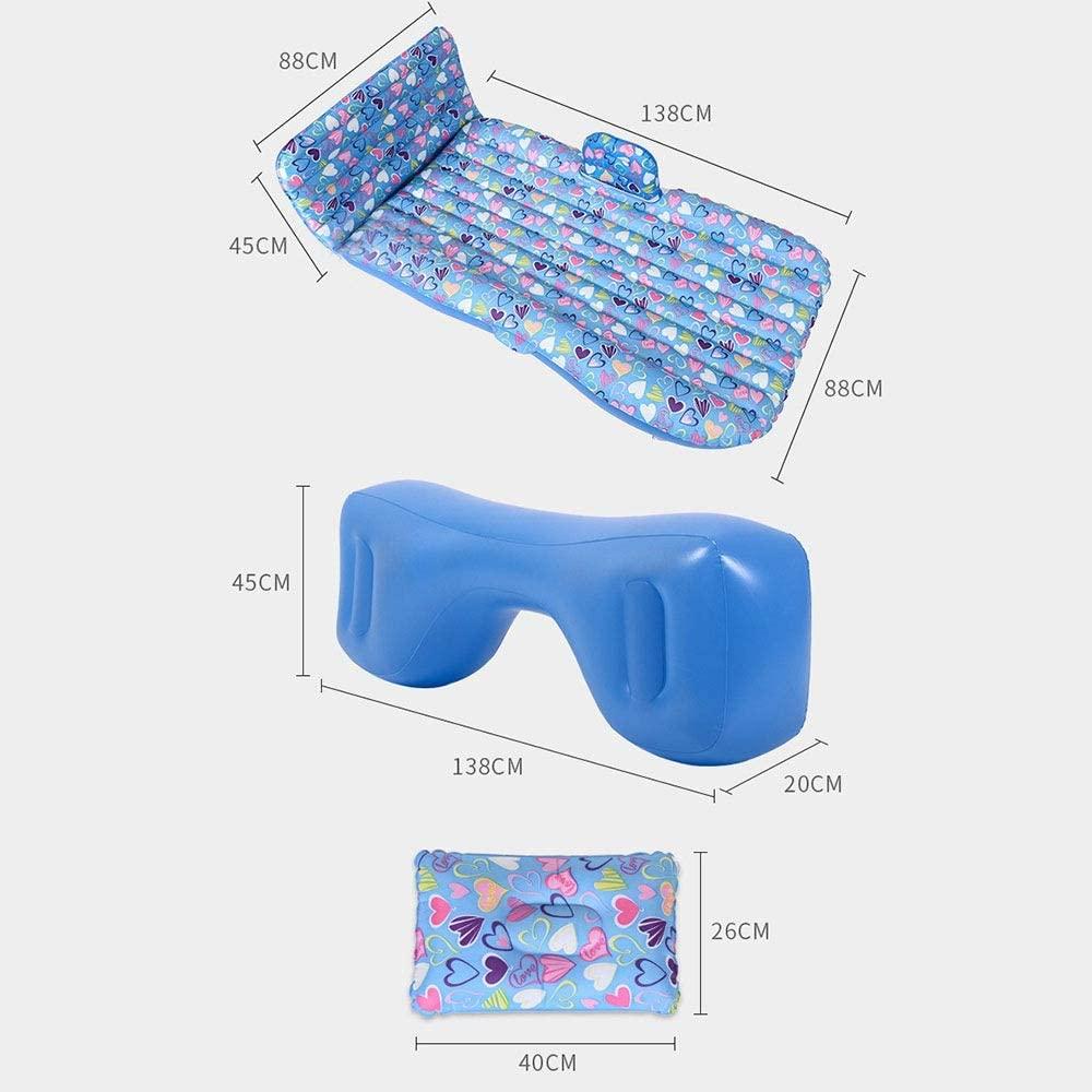 MDYYD Moisture-Proof Sleeping pad Car Rear Seat SUV Sleeping Pad Car Inflatable Bed Car Supplies Mattress Rear Row Travel Bed Portable Moisture-Proof Sleeping pad (Color : Blue, Size : 18388cm)