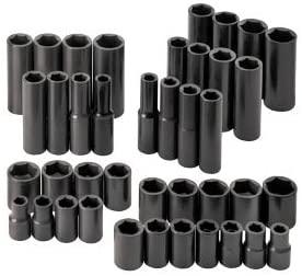 SK Hand Tool 4090 40 Pc.0.38 in. Drive 6-Point Fractional - Metric Impact Socket Superset