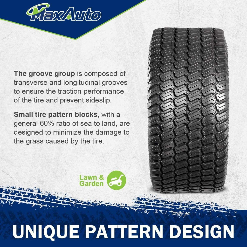 MaxAuto 2 Pcs Turf Saver Lawn & Garden Tire - 20x8.00x10 LRB 4ply