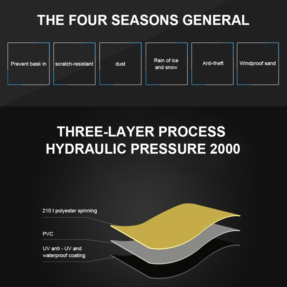 Outdoor Bike Motorcycle Cover Waterproof UV Protection Heavy-Duty 210T Fabric With Lock Hole For MTB Road Bikes Protection Case