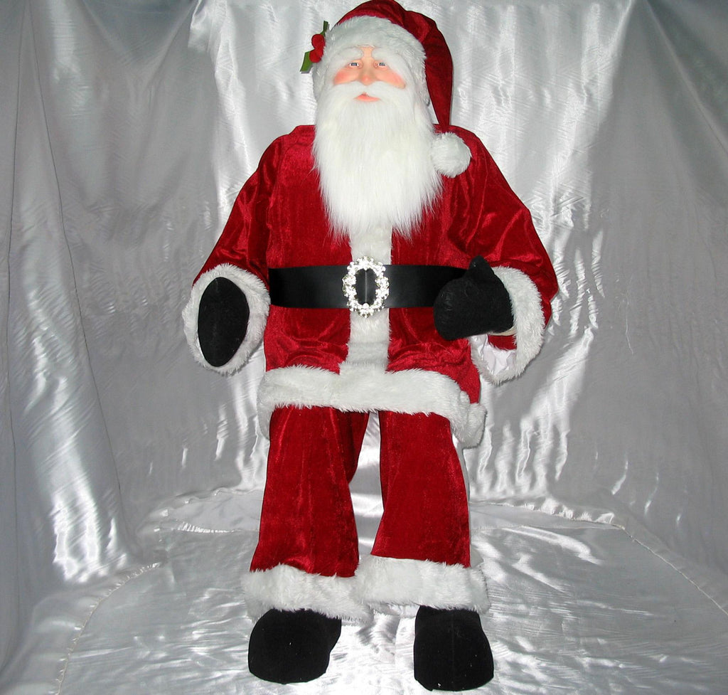 Vickerman 6' Red Velvet Standing or Sitting Santa Unlit. Indoor use only