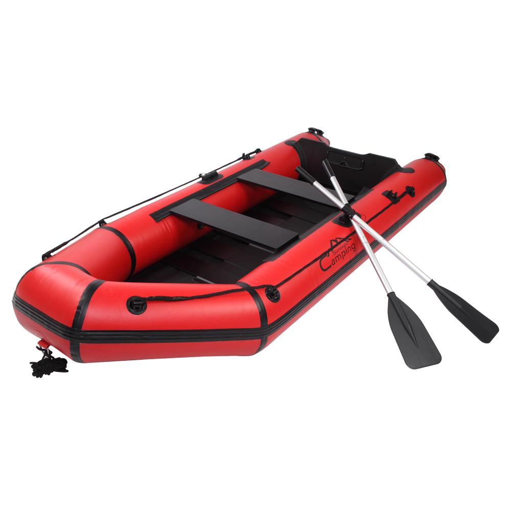 2 Person Inflatable Boats for Adults for Lake River Float Fishing , 10ft - Black Red