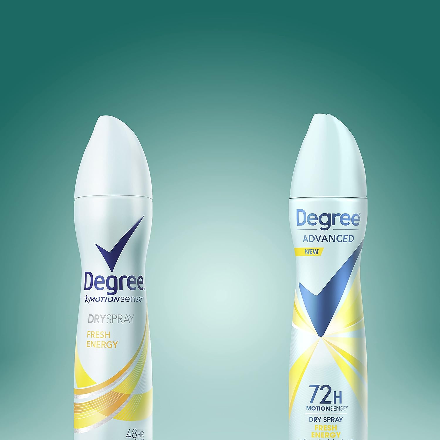 Degree Advanced Antiperspirant Deodorant Dry Spray 72-Hour Sweat and Odor Protection Fresh Energy Deodorant Spray For Women With MotionSense Technology 3.8 oz, Pack of 4 , Blue