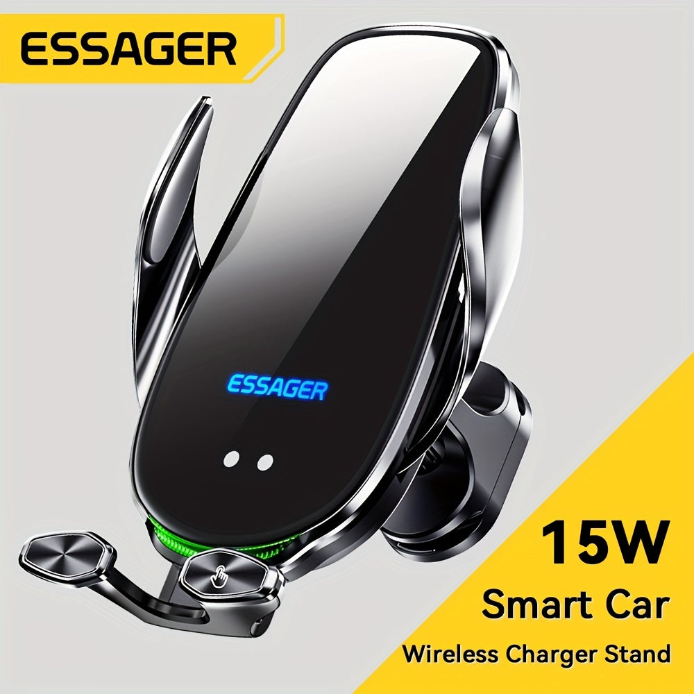 Essager Qi 15W Wireless Charger Car Phone Holder In Car Air Vent Mount For  14 13 12 X Pro Max Xiaomi Fast Charging Car Accessories, Office Accessories, School Supplies, Perfect Gift For Christmas Birthday
