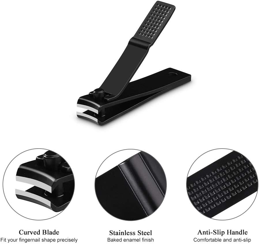 Nail Clippers Set, Ultra Sharp Sturdy Fingernail and Toenail Clipper Cutters with Visibly Tin Case by HAWATOUR