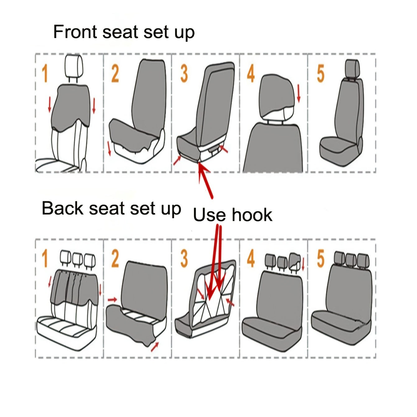 9-Piece Universal Car Seat Interior Accessories Set - Add A Touch Of Style To Your Vehicle!