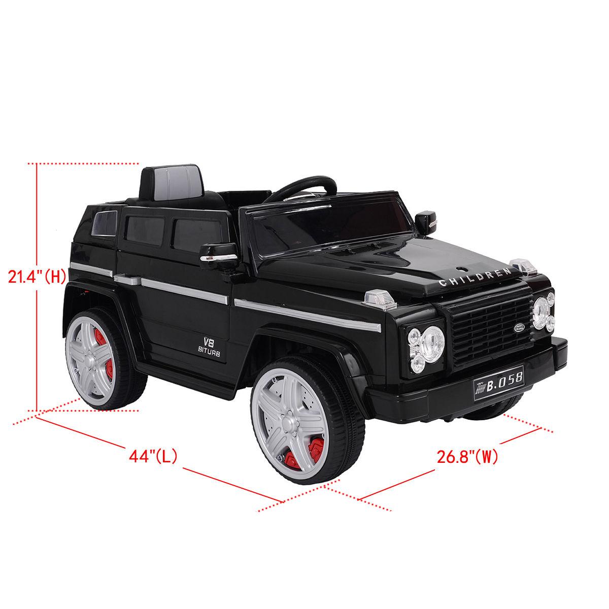 Veryke Electric Cars for Kids, Black Electric Cars for Kids to Ride, Battry-Powered Ride On Mini Car Gifts for Children Child Boys, 12V Kids Ride-On Truck Car w/ Remote Control
