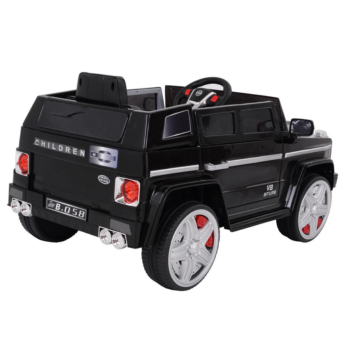 Veryke Electric Cars for Kids, Black Electric Cars for Kids to Ride, Battry-Powered Ride On Mini Car Gifts for Children Child Boys, 12V Kids Ride-On Truck Car w/ Remote Control