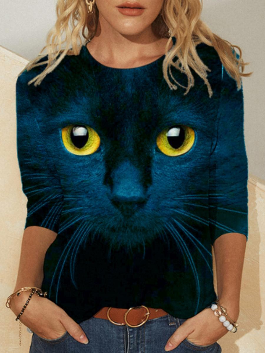Casual Printed Crew Neck T-Shirt