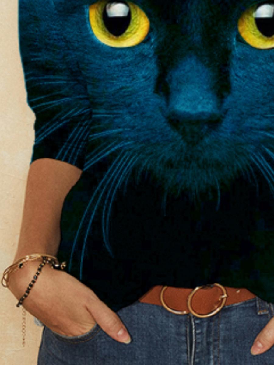 Casual Printed Crew Neck T-Shirt