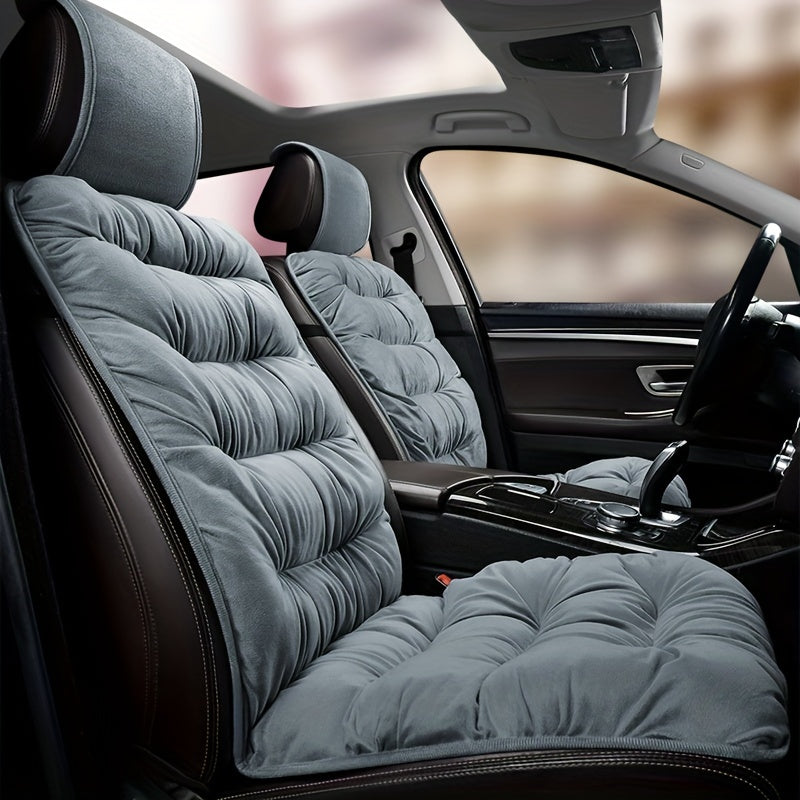 1pc Soft Plush Car Seat Cover, Automobiles Seat Cover Cushion Pad Car Seat Protector Universal Winter Auto Interior Accessories