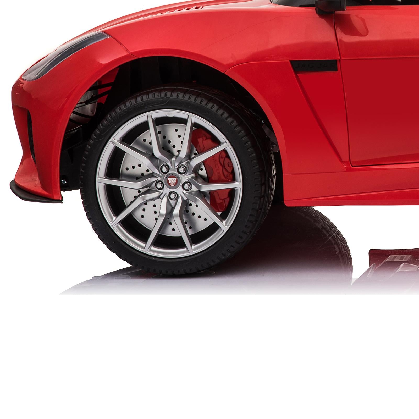 Aosom 12V Jaguar F-Type SVR Kids Battery Powered Ride On Car double seat double door MP3 Music W/ Remote Control- Red