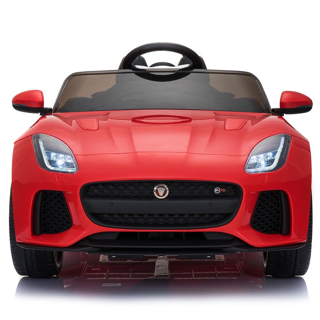 Aosom 12V Jaguar F-Type SVR Kids Battery Powered Ride On Car double seat double door MP3 Music W/ Remote Control- Red