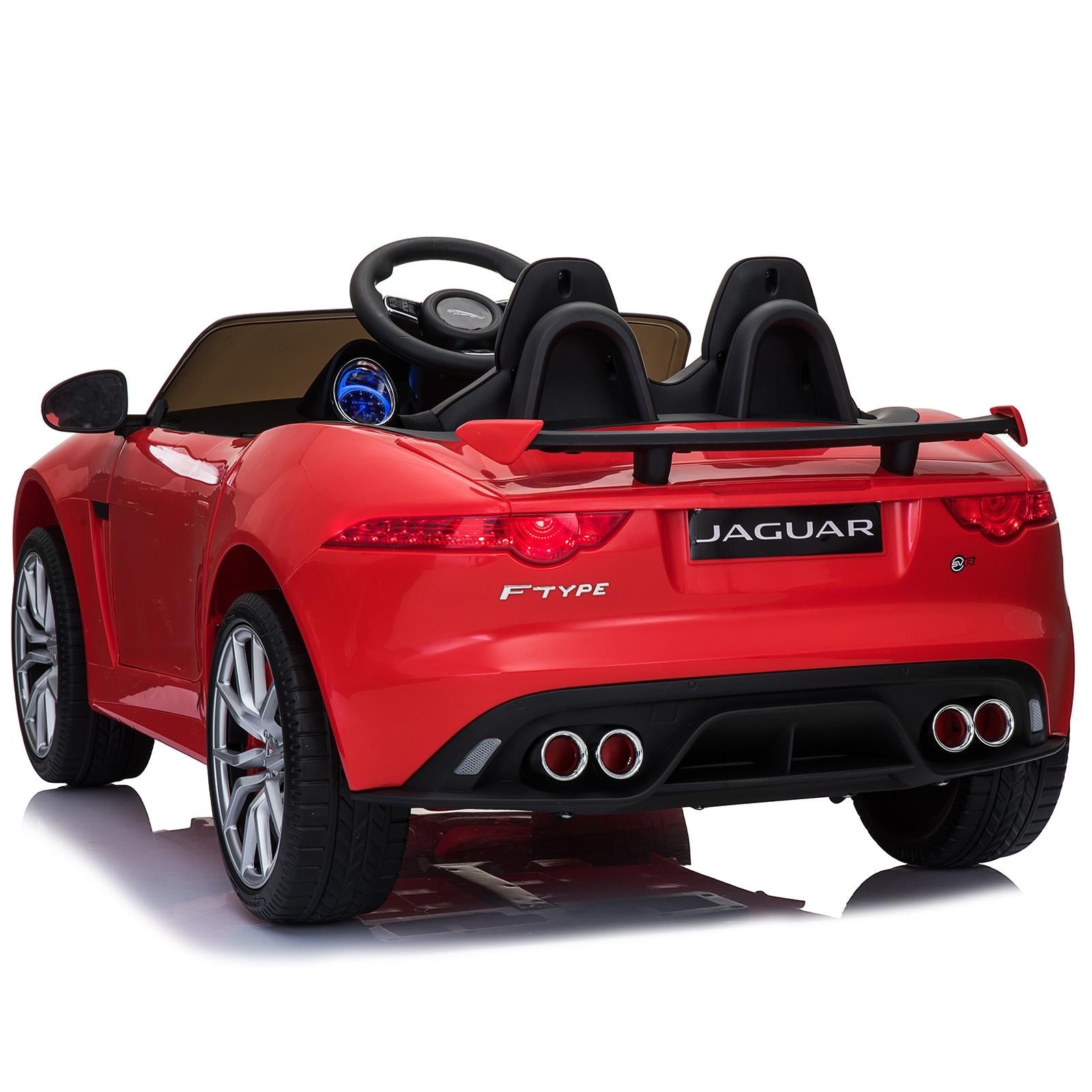 Aosom 12V Jaguar F-Type SVR Kids Battery Powered Ride On Car double seat double door MP3 Music W/ Remote Control- Red