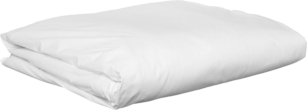 National Allergy Premium Cotton Duvet Comforter Protector - Full/Queen Size - 86" x 86" - White - Breathable 300 Thread Count Hypoallergenic Cover - Zippered Encasement - Bedding Linen