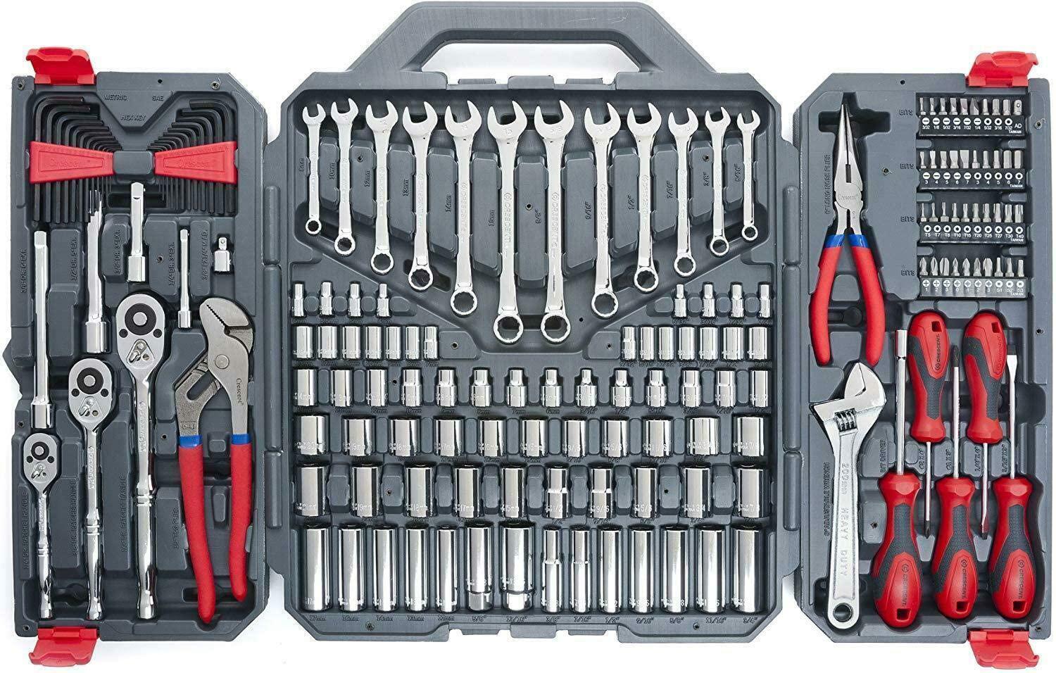 170 PIECE GENERAL PURPOSE TOOL SET CLOSED CASE GARASHOP HOME TOOLS Tool box Tool kit Wrench set Mechanic tool set Tools for mechanics Home improvement Hand tools Tool boxes Tool sets